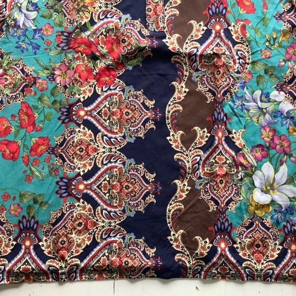 NWT Johnny Was Indi Flower 3/4 Sleeve Henley Shirt Top Small - Picture 6 of 9